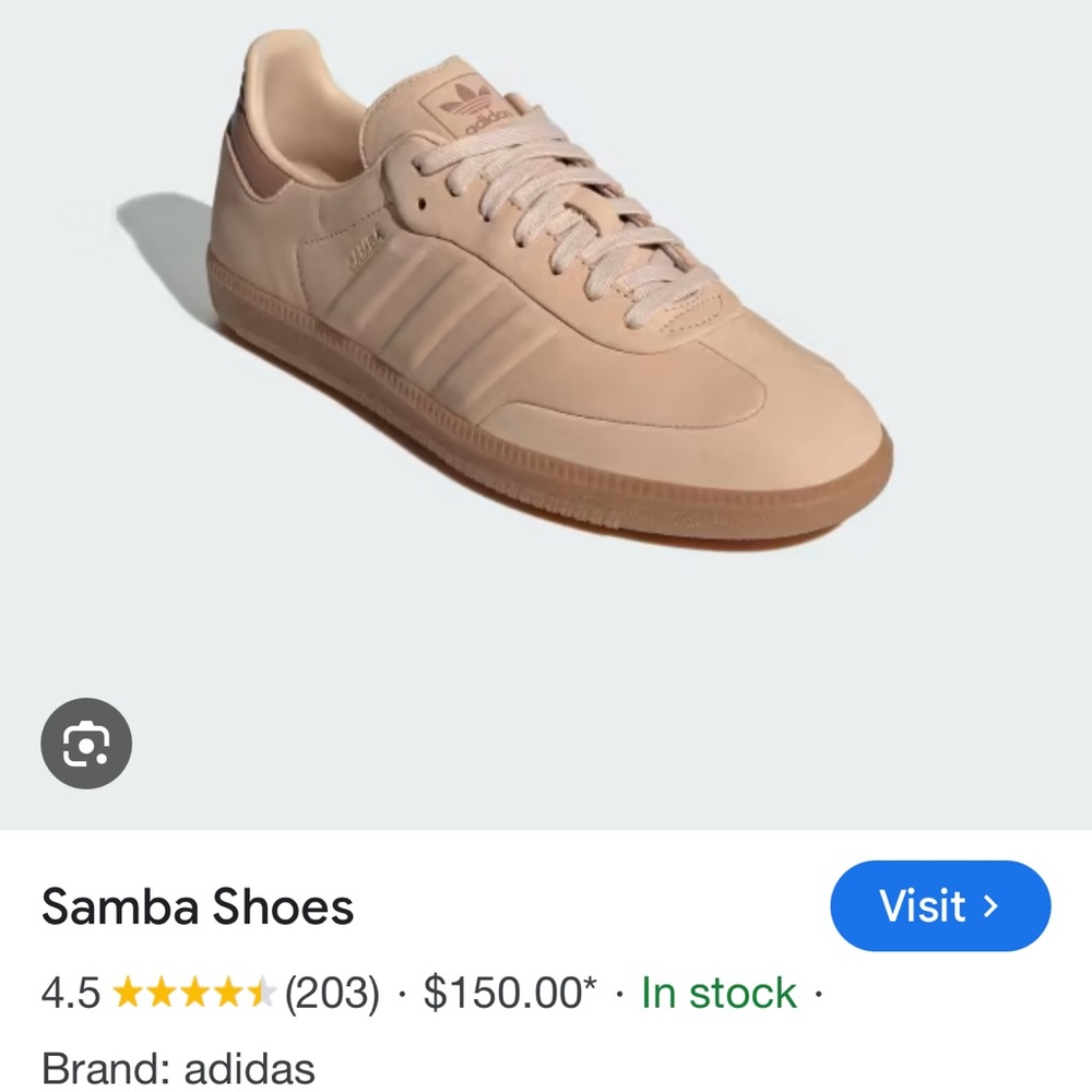 Adidas Samba Halo Blush/Clay Strata/Gum worn twice too big. Mens 8.5 women’s 9.5